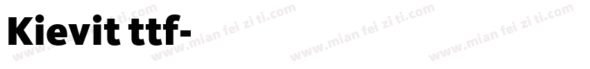 Kievit ttf字体转换